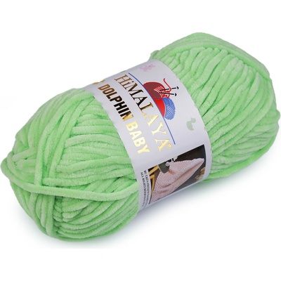 Pletací žinylková příze Dolphin Baby 100 g Varianta: 39 (80350) zelená limetková, Balení: 1 ks 49488/120346/258015