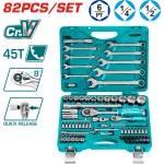 TOTAL Гедоре комплект total industrial 1/4" + 1/2", 82 части (tl ind tht421802)