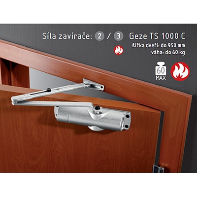 Geze TS 1000 C Montážna doska pro TS 1000 C AC-T Strieborná