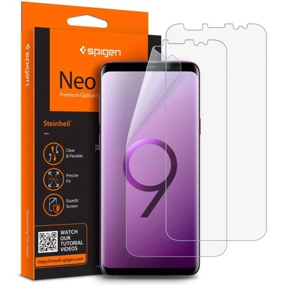 Spigen Neo FLEX HD Screen Protector - 2 броя защитно покритие с извити ръбове за целия дисплей на Samsung Galaxy S9