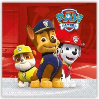 SMART Ubrousky PAW PATROL Tlapková patrola 33x33 cm 20 ks