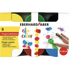 Farby prstové 40 ml sada 6 základných farieb