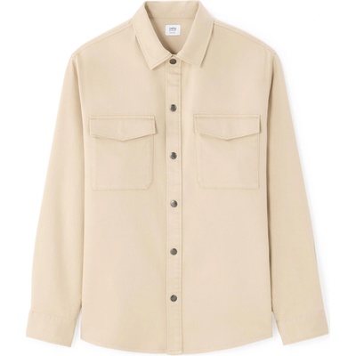 Celio pánska overshirt košel'a Nagastreet béžová