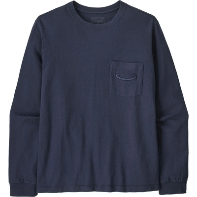 Patagonia Мъжка блуза с дълъг ръкав Patagonia L/S MW '95 Oval Logo Pocket Tee Longsleeve - New Navy - размер XS (217-0790-0311)