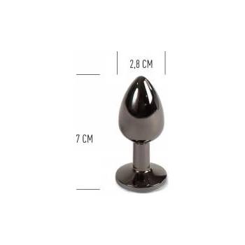 Secret Play Secretplay Gunmetal Intimate Metal Plug Small 7cm Decorative Base