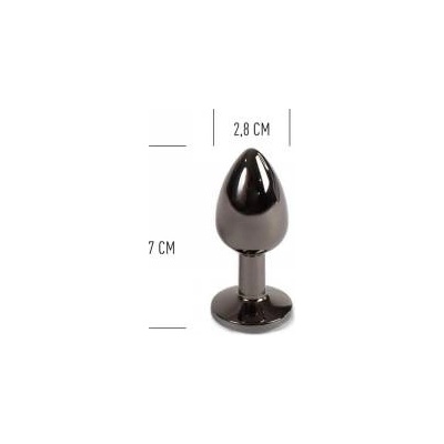 Secret Play Secretplay Gunmetal Intimate Metal Plug Small 7cm Decorative Base