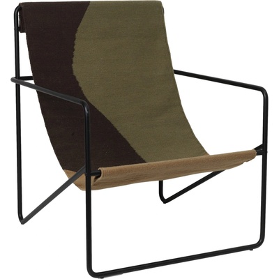 FERM LIVING Křeslo Desert Lounge, Black / Dune
