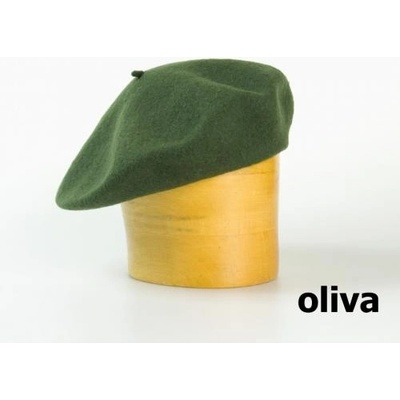 Karpet dámský baret vlněný olivový