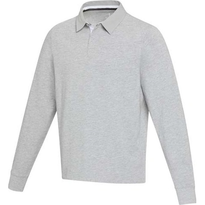 Clyde unisex polo mikina Žíhaná šedá