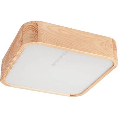 LAMKUR Плафон NATURAL SQUARE 2xE27/15W/230V 35x35 см бор (LA48895)