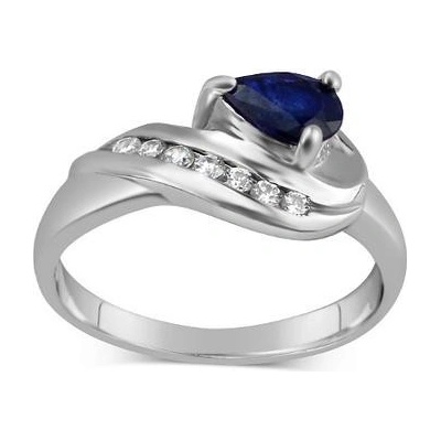 SILVEGO Stříbrný prsten s přírodním safírem FNJR0105 SA