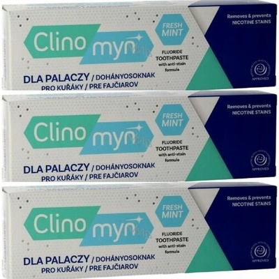 Clinomyn Fresh Mint pre fajčiarov 3 x 75 ml