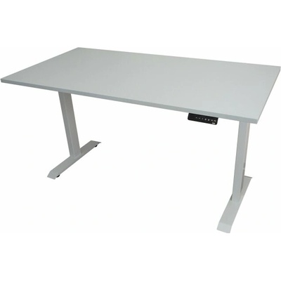 ZLKL Polohovací stôl dvojmotorový 160 x 80 cm biely / sivý P00044-2