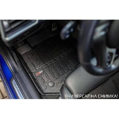 3D Гумени стелки Frogum съвместими с BMW серия 2 F45 Active Tourer след 2014 година, 4 части, черни (3D407909)