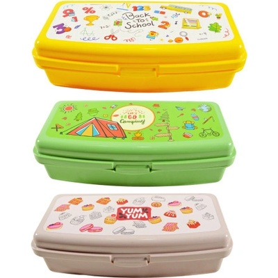 Lux Plastic Obdľžníková dóza na svačinu 0,5 l 20,5 x 10 x 5,5 cm