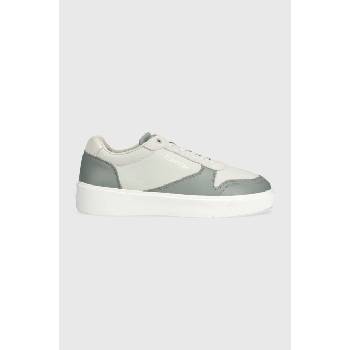 Calvin Klein Кожени маратонки Calvin Klein LOW TOP LACE UP BSKT в сиво HM0HM01402 (HM0HM01402)