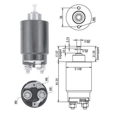 Elektromagnetický spínač, štartér MAGNETI MARELLI AME0264