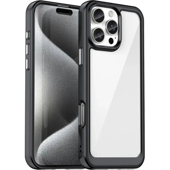 HQWear Калъф Outer Space с гел рамка за iPhone 16 Pro - черен (Outer Space Case iPhone 16 Pro black)