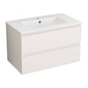 InterCeramic PVC шкаф за баня InterCeramic ALFIO 8045-50 - стенен, с керамична мивка и soft-close механизъм (ALFIO 8045-50)