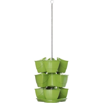 ERBA Prosperplast Závesný kvetináč COUBI H L grafitový 29,5 cm