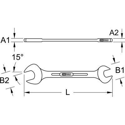 KS Tools Obojstranný vidlicový kľúč 3/4 - 11/16 518.3206