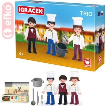 EFKO IGRÁČEK TRIO Vaříme set 3 figurky s doplňky