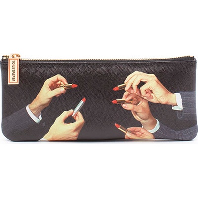 Seletti Чантичка за кръста Toiletpaper Lipsticks Black 21 x 9 см (02524)