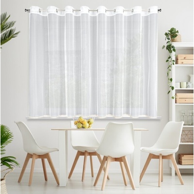 Takoy Záclona CASSIE z hladké matné mikrosíťky se zlatou ozdobnou krajkou 300 x 150 cm-HF-386766 | 300 x 150 cm