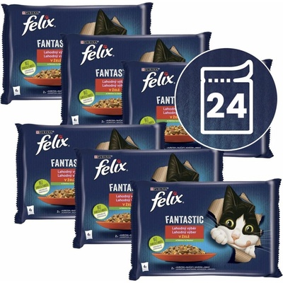 Felix Fantastic kuře hovězí 24 x 85 g