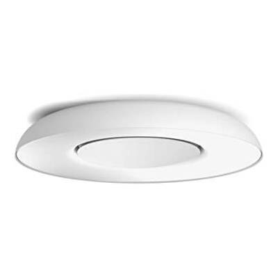 Philips Still Hue Ceiling Lamp - комплект таванна лампа с бяла светлина и ключ за димиране за безжично управляемо осветление за iOS и Android устройства (бял)