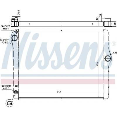 Chladič motoru NISSENS 60776