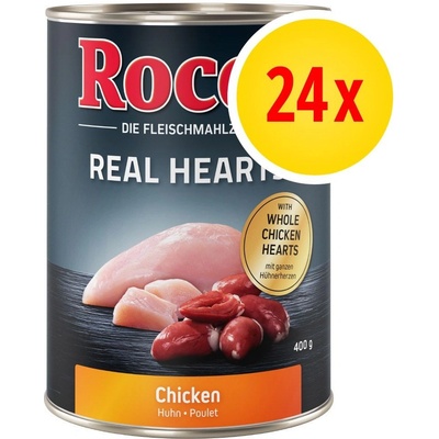 Rocco Adult Real Hearts kuřecí s celými kuřecími srdci 24 x 400 g