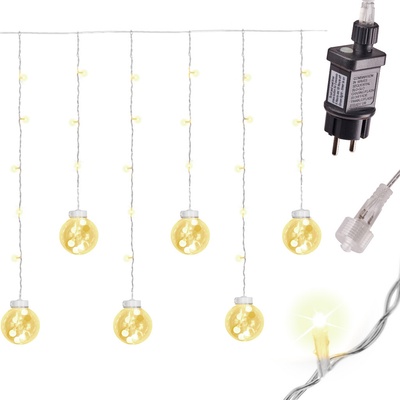KIK KX5245 Závěsná LED světla 3m 108LED teplá bílá