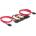 Delock SATA кабел за 2 HDD, всичко в едно, 3 Gbs, 20cm/50cm (7B79-001R)