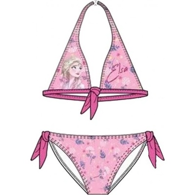 Sun City - Dievčenské dvojdielne plavky Ľadové kráľovstvo Frozen Elsa - sv. ružové