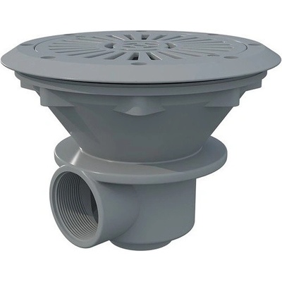 Astralpool Dnová výpusť Ø 210 mm s mřížkou z ABS plastu, světle šedá , pro fóliové a prefabrikované bazény