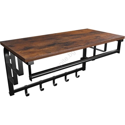 Euziel Настенна закачалка с рафт nate кафява/черна (ez0325)