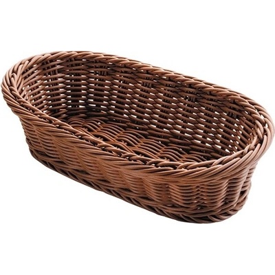 LACOR | Košík na pečivo, polypropylen - oválný, tmavý, 240x180x80 mm