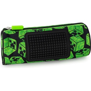 Panini Цилиндричен ученически несесер Panini Minecraft - Creepers, Зелен (74367)