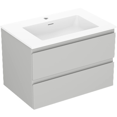Mexen Orio шкаф за баня 70 см с умивалник Otis, 2 чекмеджета, сиво мат/бяло мат - 91A10-07047-2-BFF62-W18M01 (91A10-07047-2-BFF62-W18M01)