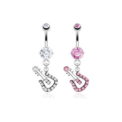Piercingate piercing do pupíku kytara PBV00504 čirá