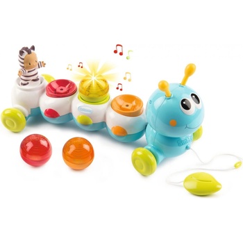 Smoby Housenka na tahání Caterpillar Cotoons elektronická se světlem a melodiemi