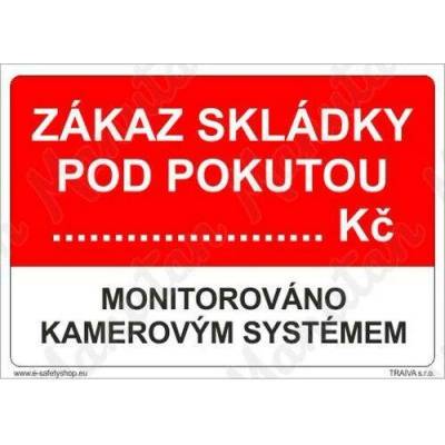 Manutan Zákaz skládky pod pokutou, plast 420 x 297 x 2 mm A3