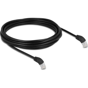 Delock Мрежов кабел RJ45 Cat. 6A S/FTP ъгъл надолу/надолу 45 градуса 5m Черен, Delock 80278 (80278)