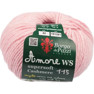 Borgo de' Pazzi Amore WS Super soft Cashmere 115 cukrová růžová 42