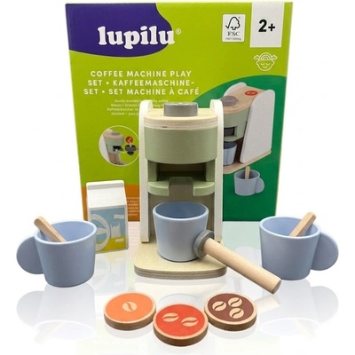 Lupilu Dřevěná sada nádobí a pomůcek do kuchyně (kávovar) – Zboží Mobilmania