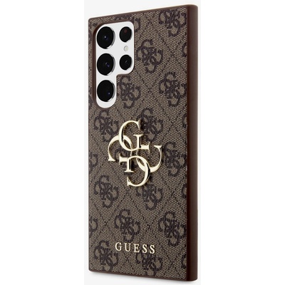 GUESS PU 4G метално лого заден капак за Samsung Galaxy S23 Ultra Brown Guess | Lilav | ЖЕНИ | UNI