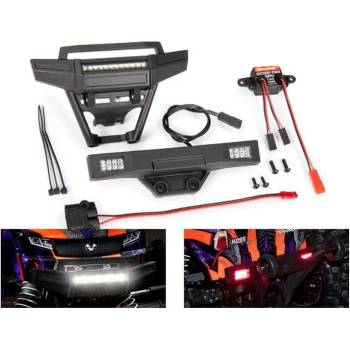 Traxxas Фарове лед кит Traxxas Stampede Hoss 4X4 LED Light Kit Complete (Includes Front and Rear Bumpers with LED Lights, 3-Volt Accessory Power Supply and Power Tap Connector Fits #9011 Body TRX9095 (TRX9095)
