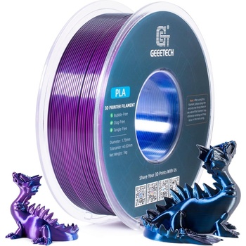 GEEETECH PLA Silk Tri-Color Blue+Purple+Black - 1, 75 mm / 1000 g (700-001-1594)