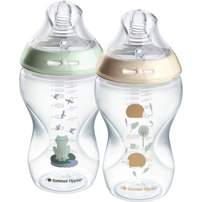 Tommee Tippee Natural Start Anti-Colic самостерилизиращо се бебешко шише Nature Medium Flow 3 m+ 2x340ml